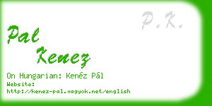 pal kenez business card